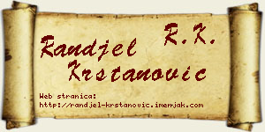 Ranđel Krstanović vizit kartica